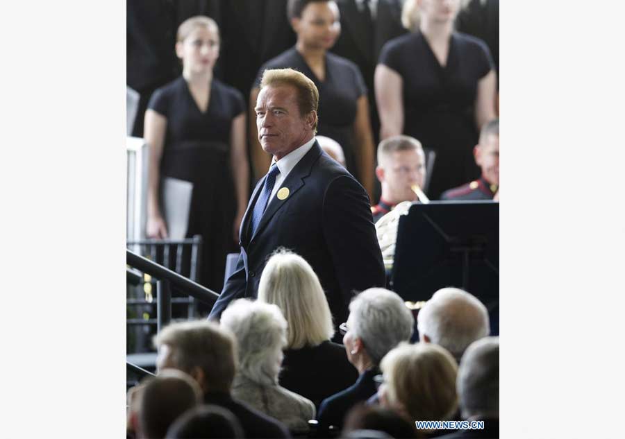 Former US first lady Nancy Reagan's funeral held in California