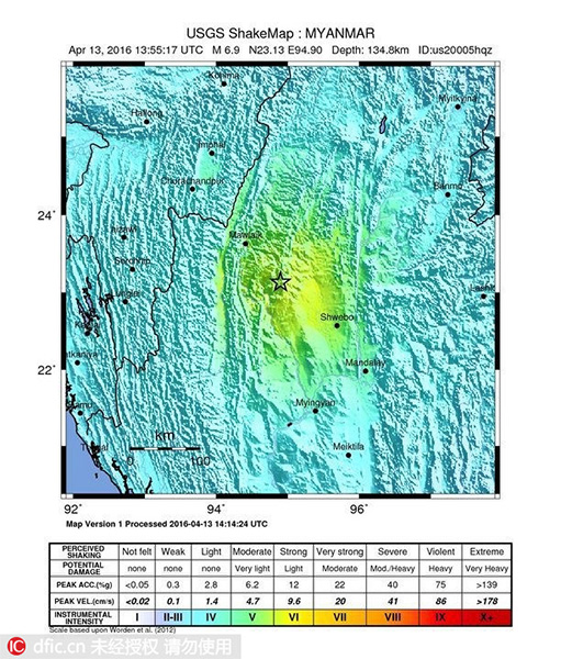 Earthquake damages two pagodas in northwest Myanmar, no reports of casualties