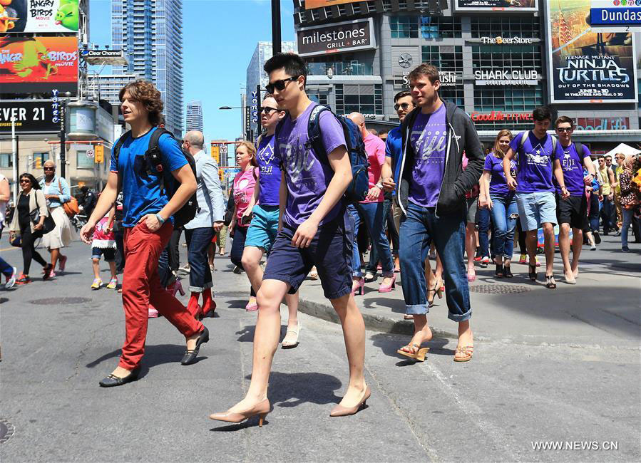 7th annual Walk A Mile In Her Shoes event held in Canada