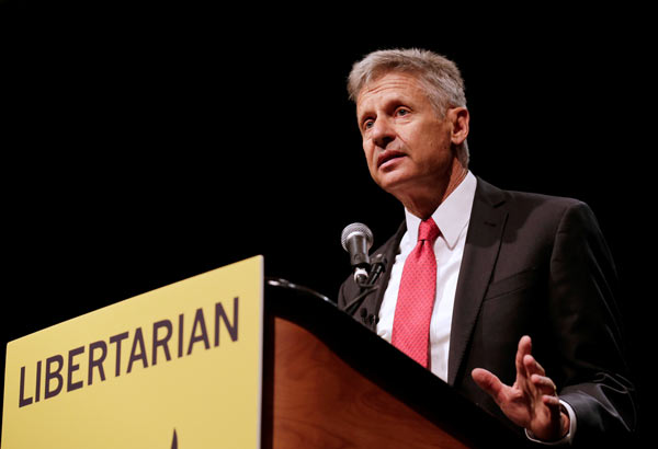 Former US governor Gary Johnson wins Libertarian presidential nomination