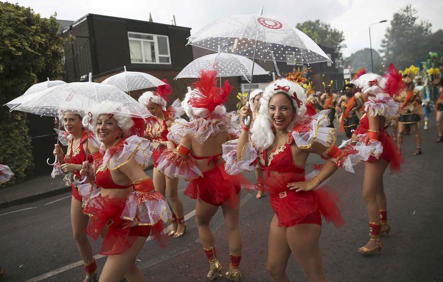 Colorful parade at Notting Hill Carnival