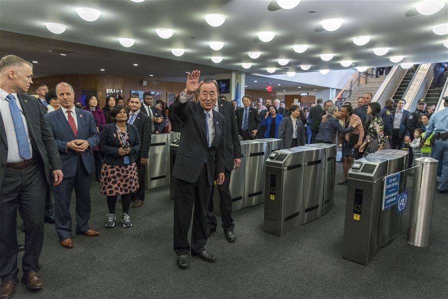 Outgoing Ban Ki-moon bids farewell to UN