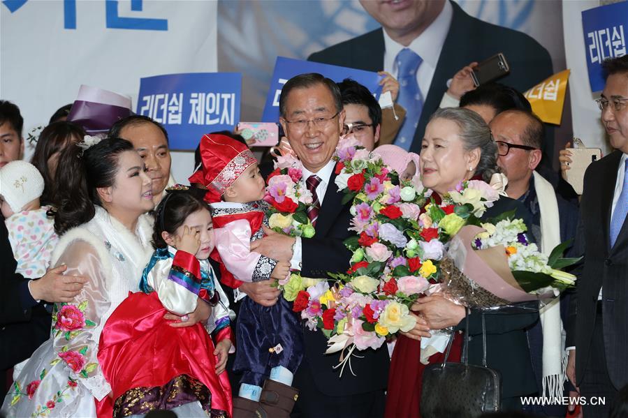 Former UN chief takes people-friendly move on expected run for S Korean presidency