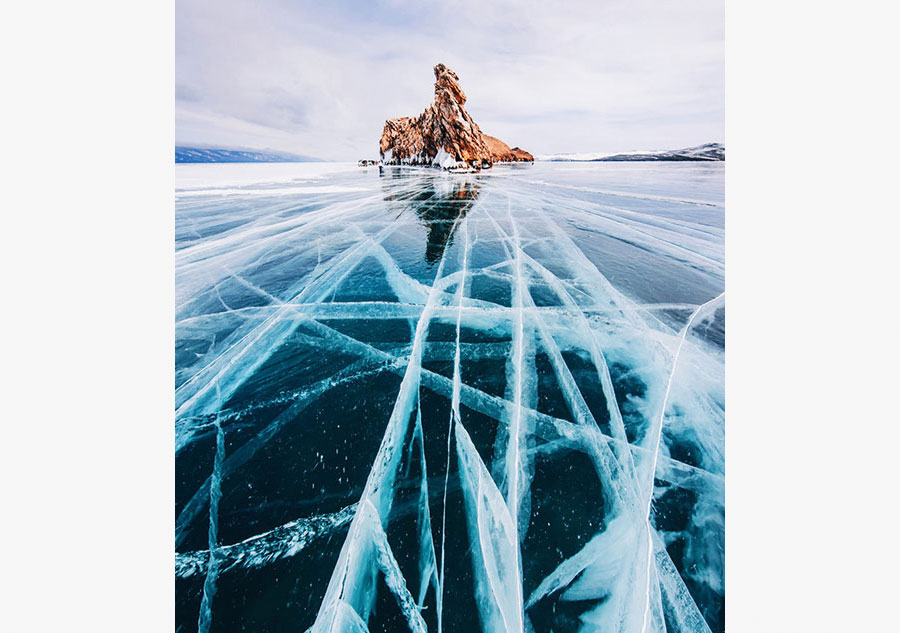 Stunning beauty of Lake Baikal in winter