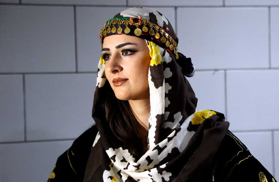 Kurdish women show exotic beauty in traditional attire