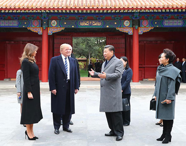 US President Donald Trump lands in Beijing, kicking off three-day state visit